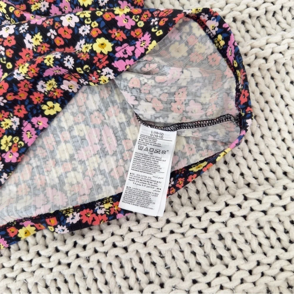 NWOT Old Navy Colorful Floral Patterned Girl's Top Large 10-12